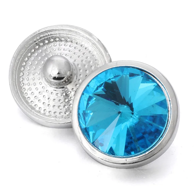 6pcs/lot Newest Snap Jewelry Colorful Rhinestone Metal Round Button Fit 18mm Bracelet Necklace ZA1230 | Украшения и аксессуары
