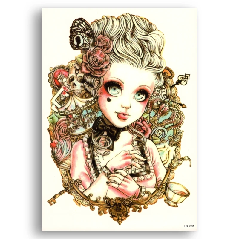 Переводятся с помощью воды поддельные татуировки Одноразовые Водонепроницаемый