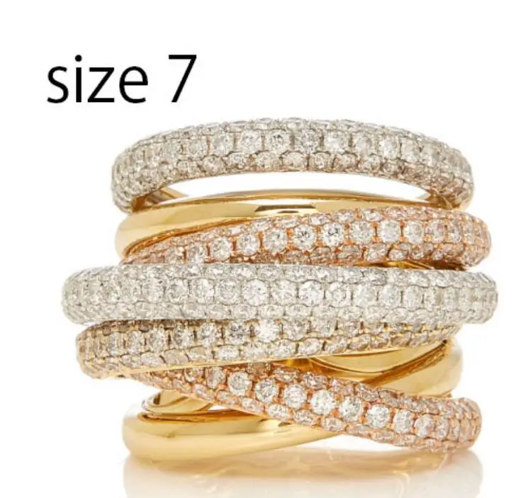 gold size 7 Модные кольца, кубический циркон, микро проложенный набор, полный размер, кольцо, медное основание для женщин, подарок, вечерние ювелирные изделия - Цвет основного камня: gold size 7