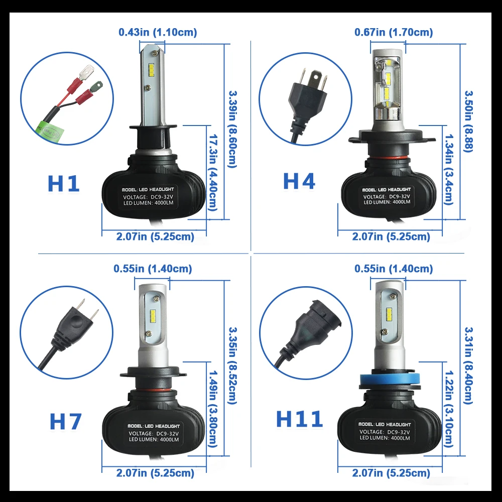 H4 H7 LED H1 H3 H8 H9 H11 9006 9005 автомобильная лампа для фар CSP чип 50 Вт 8000LM Автомобильные фары
