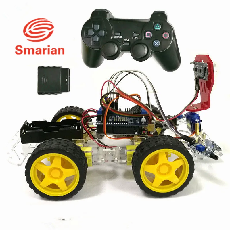 Управляемый трекер препятствий 4WD Arduino робот автомобильный комплект шасси с