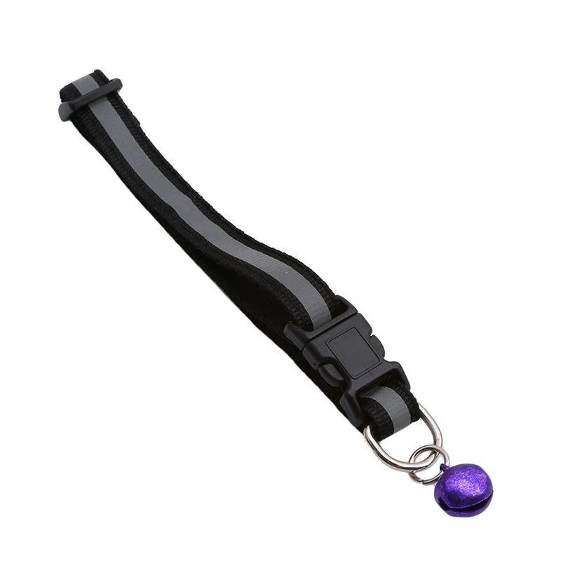 Нейлоновый Блестящий светоотражающий защитный ошейник с колокольчиком щенком