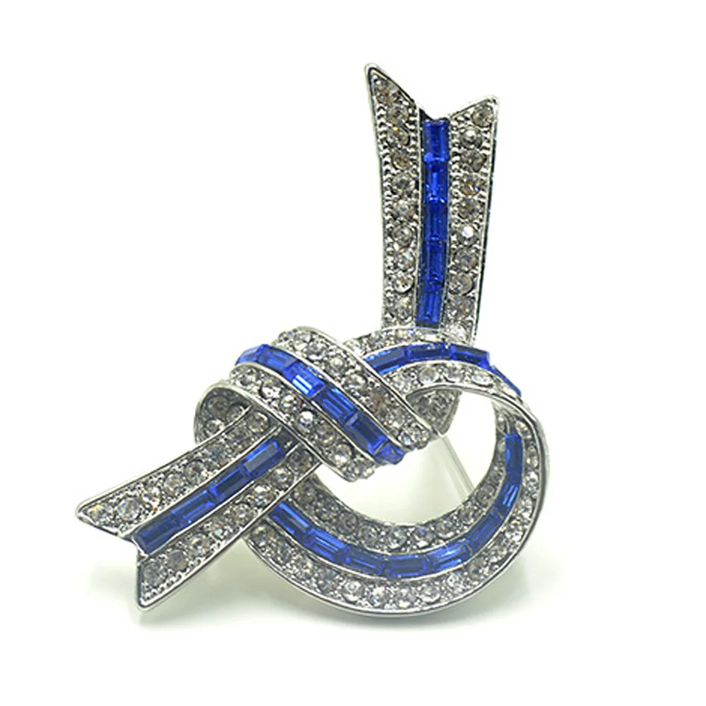 

JUJIE Fashion Crystal Bowknot Brooches For Women 2019 Unique Design Brooch Pins Jewelry Dropshipping