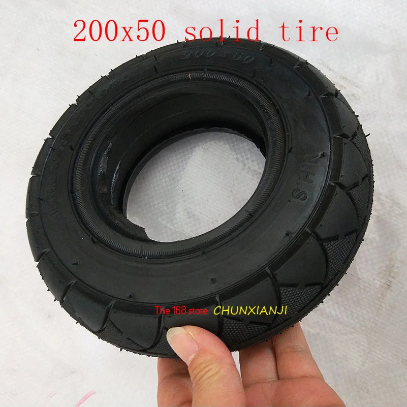 Новейшая бескамерная шина 200x50 (8x2) сплошная/наполненная пеной 200*50 для скутера Razor