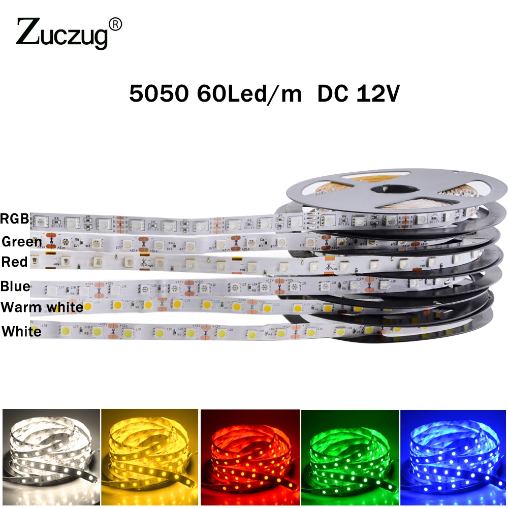 Светодиодная лента 5050 RGB суперяркость DC 12 V Гибкая v светодиодный неоновый свет