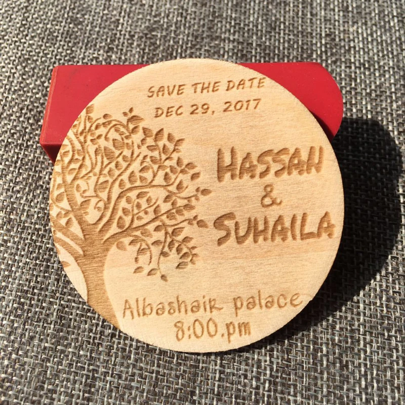 

Personalized Engraved "Save The Date" Wedding invitation Wooden Tags Wedding Favor Tags Rustic Wedding Bridal Shower Favor