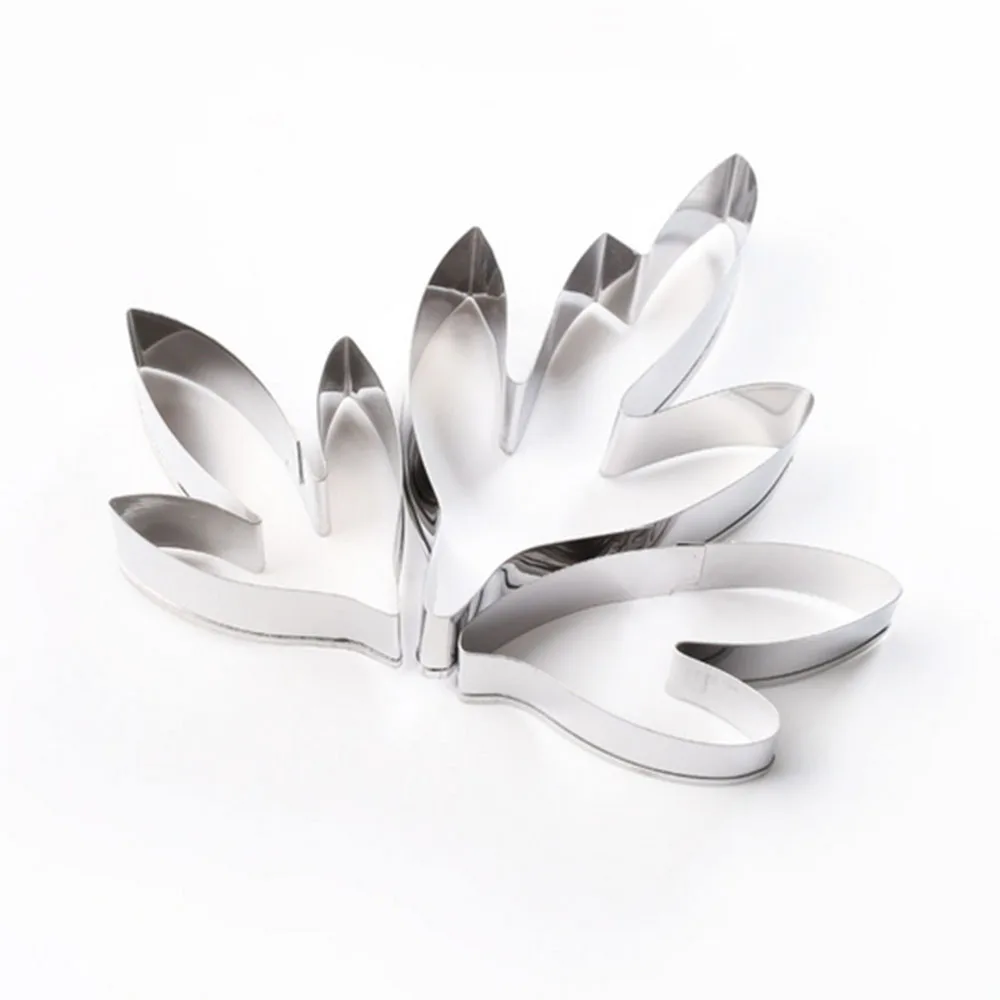 Пион Сахарный цветок лист нержавеющая сталь резак 3 шт./компл.|peony leaf cutter|stainless