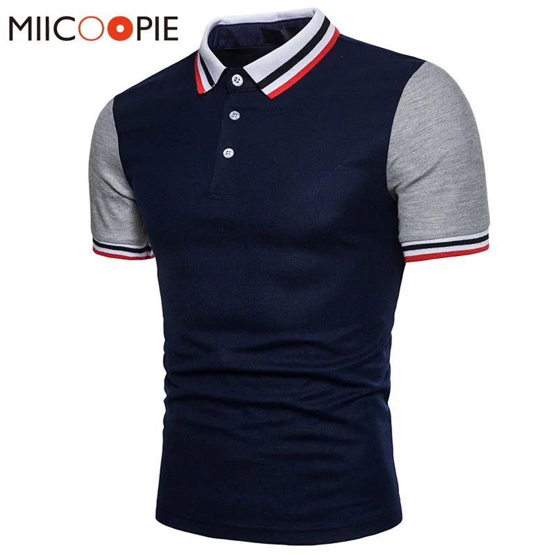 Мужская рубашка поло Повседневная Классическая хлопковая дышащая футболка