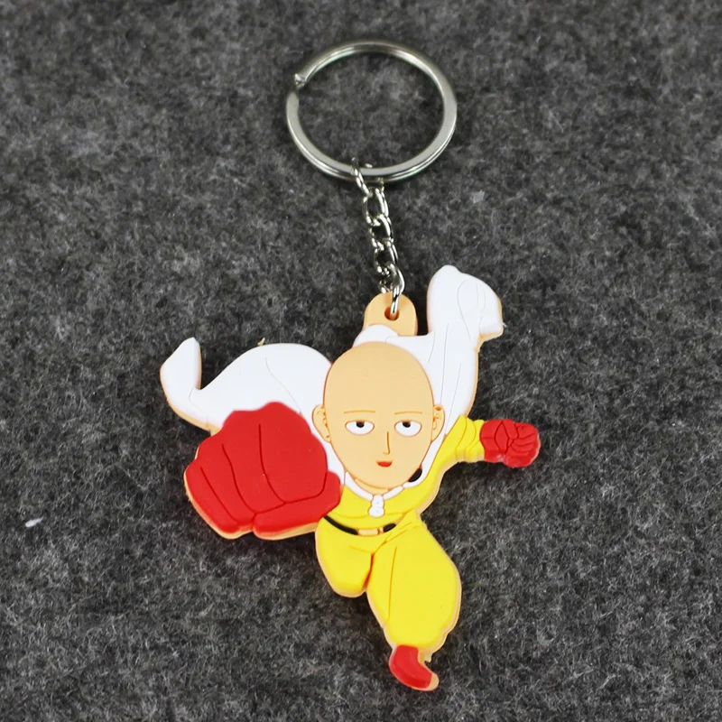 One Punch Man ПВХ брелок Сайтама ручной работы в стиле аниме подарок куртка из