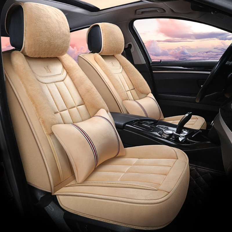 Зимние плюшевые чехлы для сидений автомобиля подушки Ford Edge Mondeo Ecosport Focus Fiesta Series
