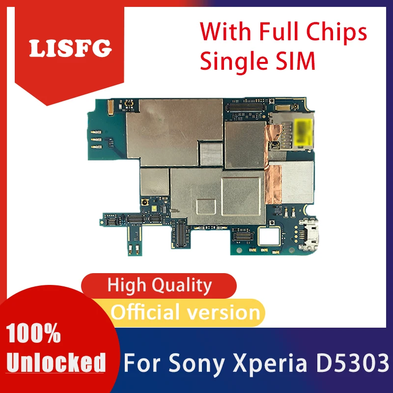 Материнская плата LISFG для Sony Xperia T2 Ultra D5303 100% разблокированная материнская