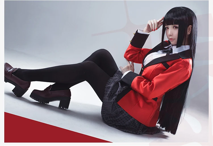 7 шт./компл. аниме Kakegurui Yumeko Jabami Костюмы для косплея в японском стиле летнее пляжное платье для девочек на Хэллоуин вечерние Костюмы для косплея