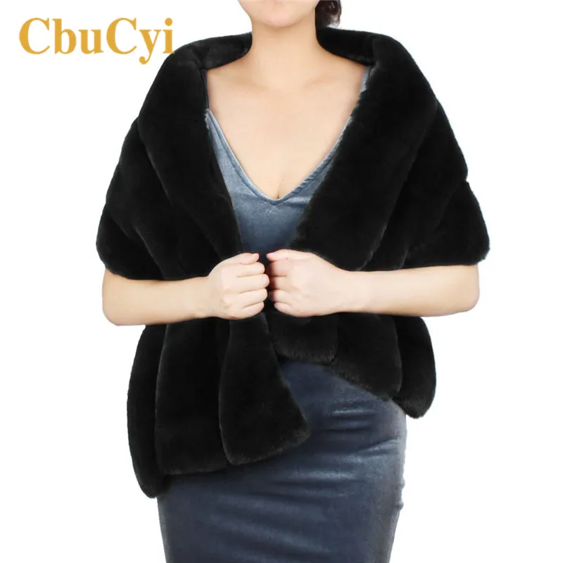 Болеро Свадебные Элегантные Для женщин шаль из искусственного меха Обёрточная