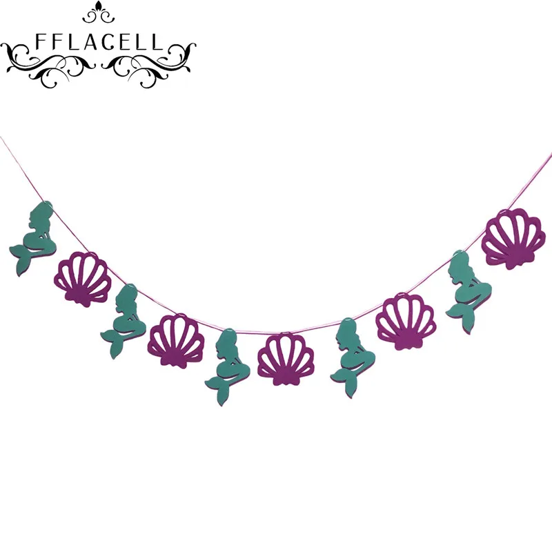FFLACELL Гарланд русалка вечерние украшения баннер лето под морской для маленьких