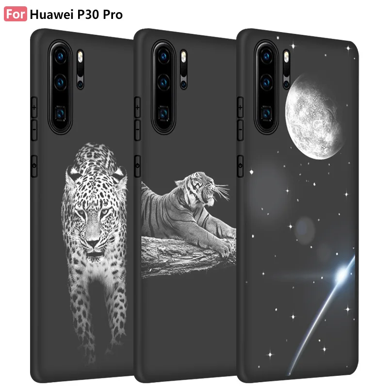Soft Matte Case for Huawei P30 Pro / Painted Universe Stars Shockproof Cover Plus P 30 Fundas Bumper |