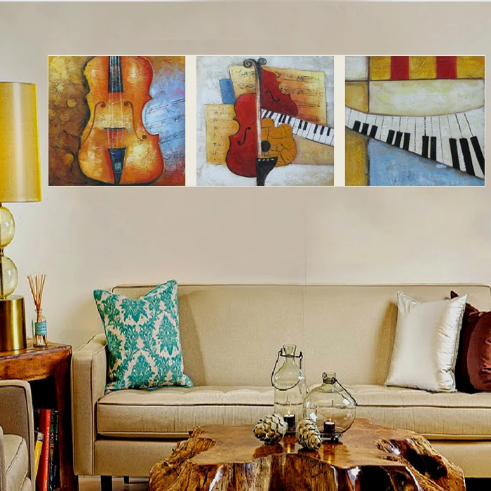 Ручная роспись абстрактный пейзаж Горячая Современная Настенная живопись