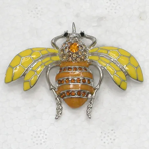 

Rhinestone Bee Pin brooches Fashion Enamel brooch C178 G