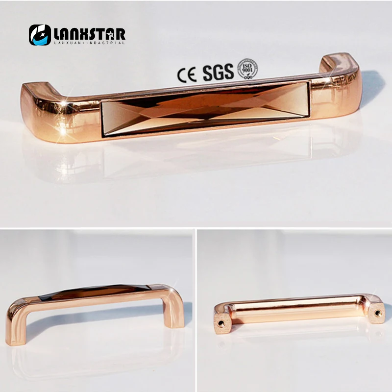 Ручки для кухонных шкафов современные декоративные хрустальные зеркальные