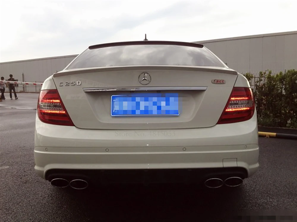 AITWATT для Benz W204 C180 C200 C260 C280 C300 C74 черный Спойлер ABS Материал заднее крыло автомобиля
