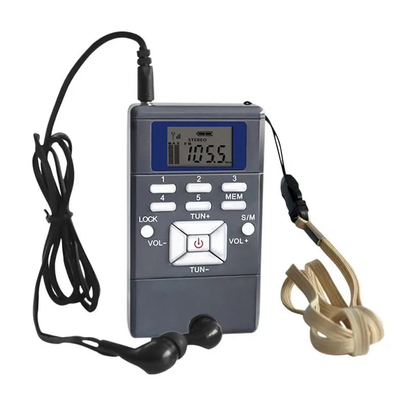 Мини цифровой радио портативный карманный однодиапазонный 60 108 МГц приемник