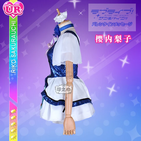 [STOCK] 2018 Anime Love Live Sunshine! Sakurauchi Riko Cosplay Blue World Uniform Costume For Halloween Free Shipping. | Тематическая