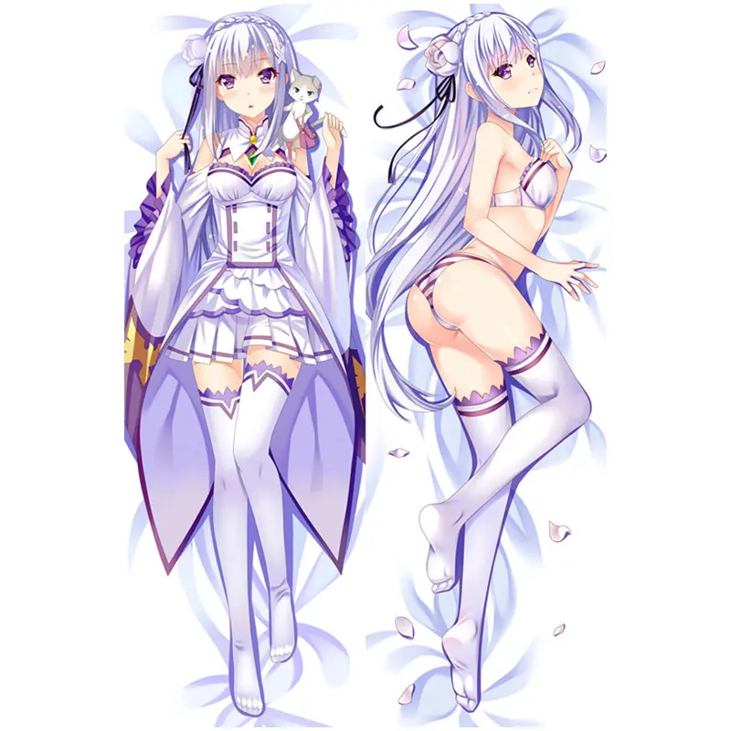 Аниме RE ZERO начала жизни в другом мире наволочки Ram Rem наволочка 3D двухстороннее постельное белье обнимающее тело наволочка 01
