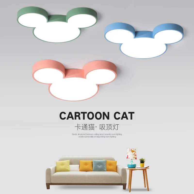 Скандинавская люстра Макарон с Микки современная светодиодная лампа для детской
