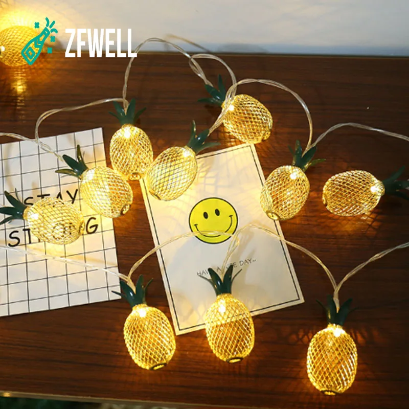 ZFWELL 1 шт./лот желтая ананасовая лампа гирлянда украшение для комнаты фруктовая