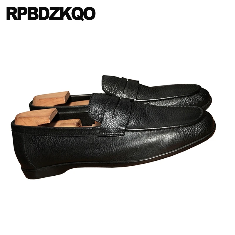Italian Brand Slip On Dress Genuine Leather Elegant Office Wedding Black Designer Real Loafers Business Casual Men Shoes Italy | Обувь