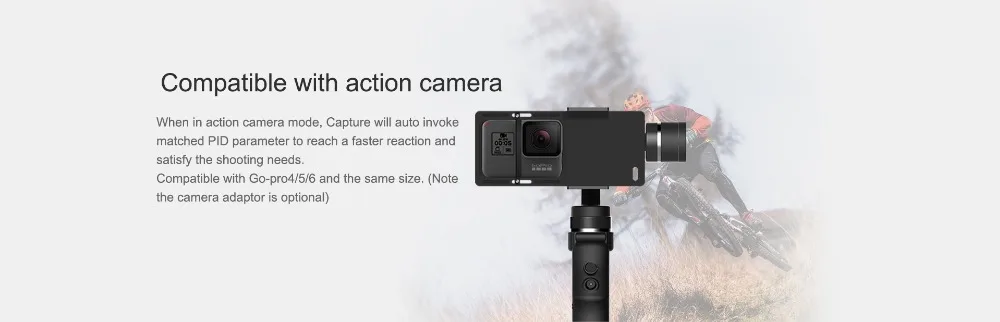 Захвата 3-осевой телефон ручка карданный стабилизатор для смартфона GoPro 6 SJcam экшн-камеры XiaoYi 4k Камера ZHIYUN FEIYUTECH для iPhone samsung