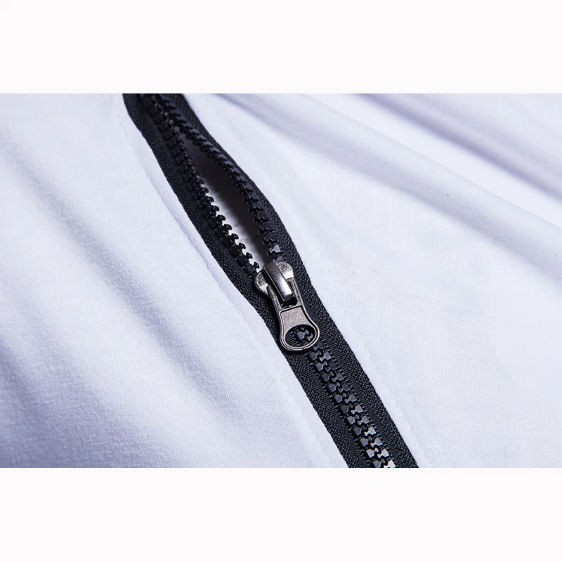 Толстовка с капюшоном однотонная высоким горлом Диагональной молнией размер S-2XL