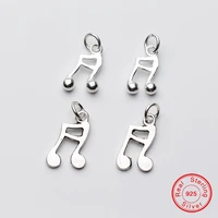 uqbing fashion 925 sterling silver mini music note pendant charms for diy jewelry findings