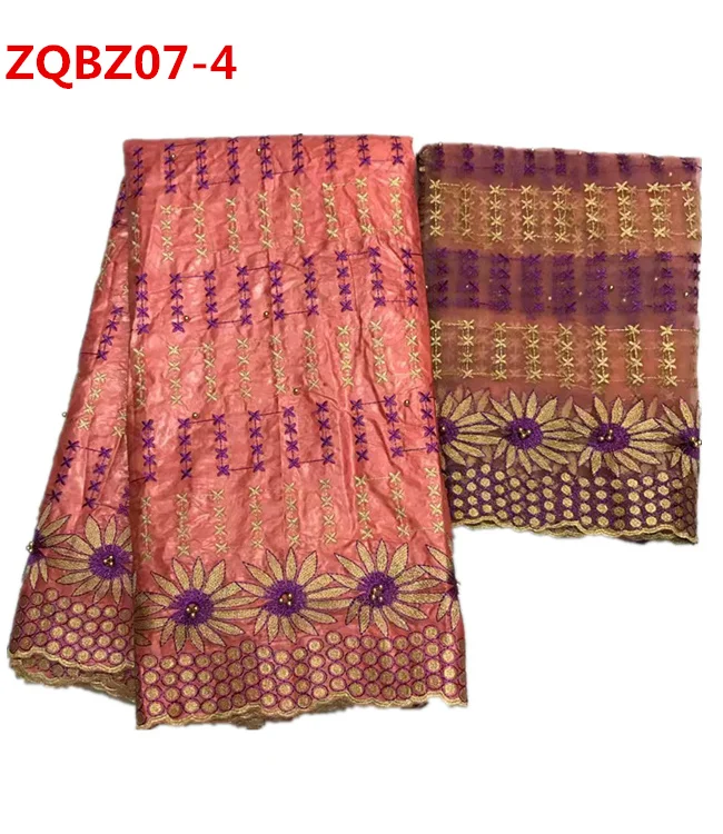 2018 новый дизайн вышитый Базен Riche Getzner с тюлевым кружевом Африканское кружево