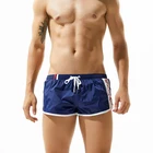 Шорты мужские 2 в 1 для бега, свободные пляжные короткие штаны с эластичным поясом, шорты в стиле пэчворк для бега, M-XXL очень короткие тренировочные спортивные трусы для плавания