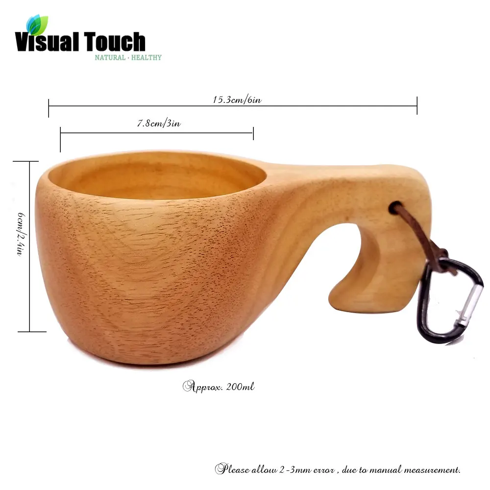 Vious Touch портативная уличная деревянная чашка Kuksa новая кружка ручной работы