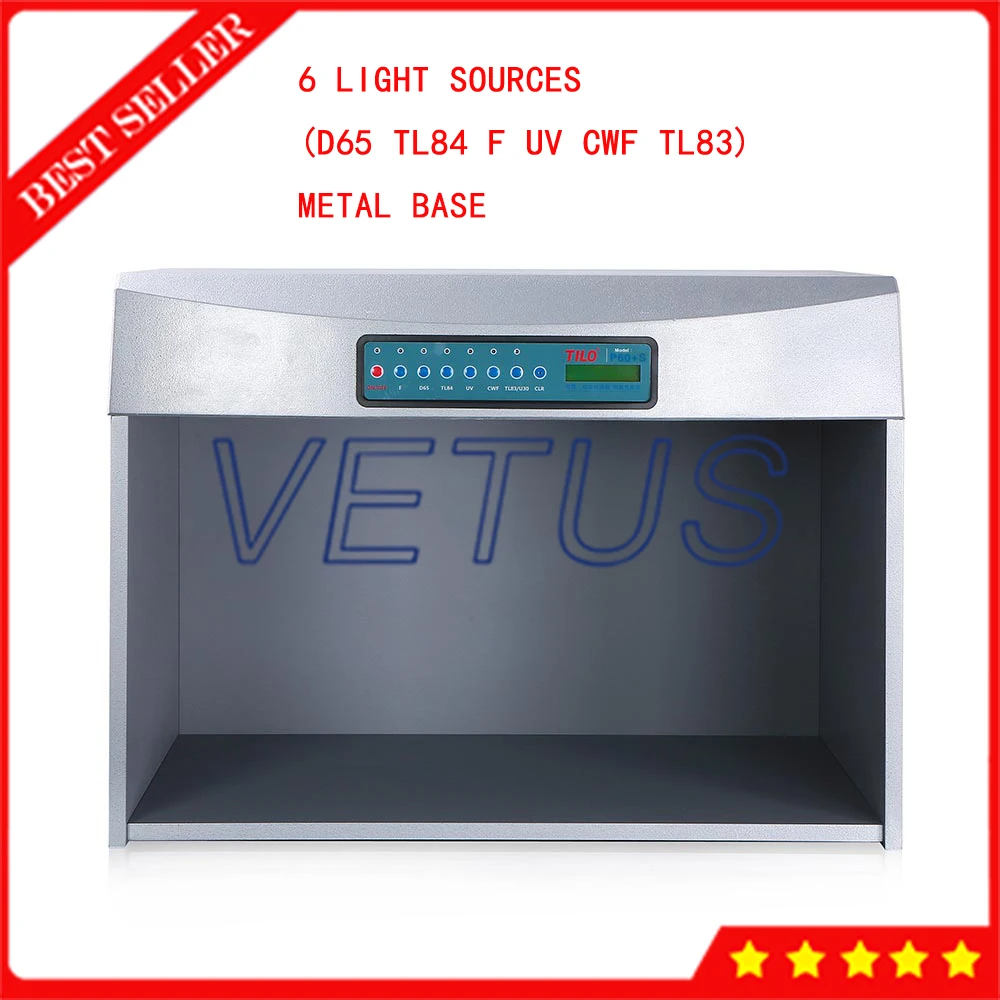 

P60+S Color Assessment Cabinet With 6 Light Sources D65 TL84 F UV CWF TL83 Metal Base light Box Color Matching Cabinet