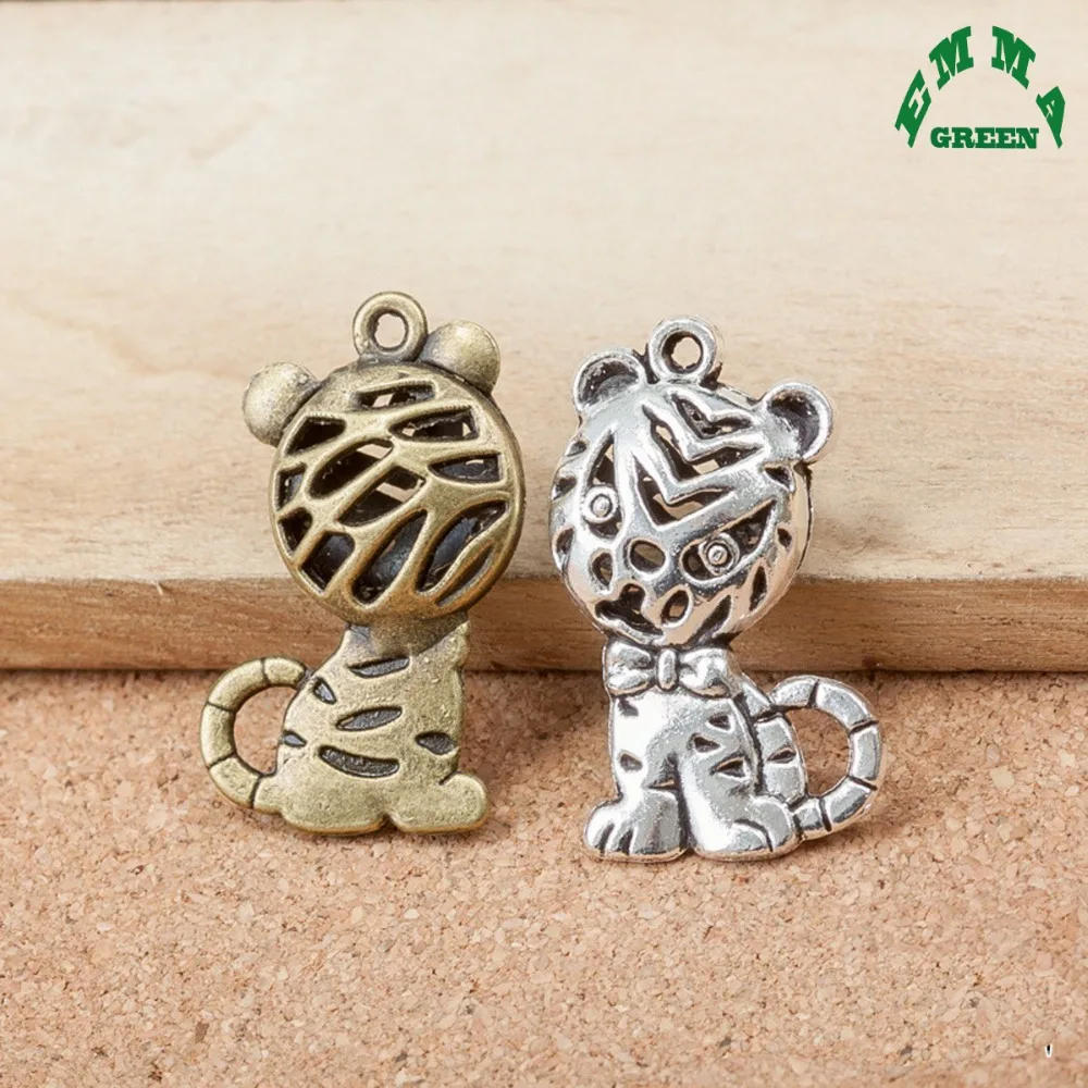 Новый дизайн тигра новый милый 3d-кулон в виде кота из цинкового сплава с шармами