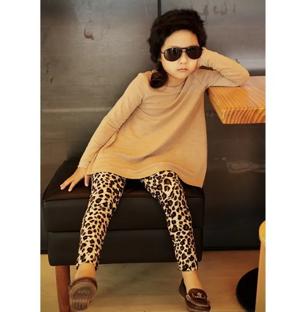 Леггинсы для девочек длинные штаны с принтом малышей леггинсы леопардовым