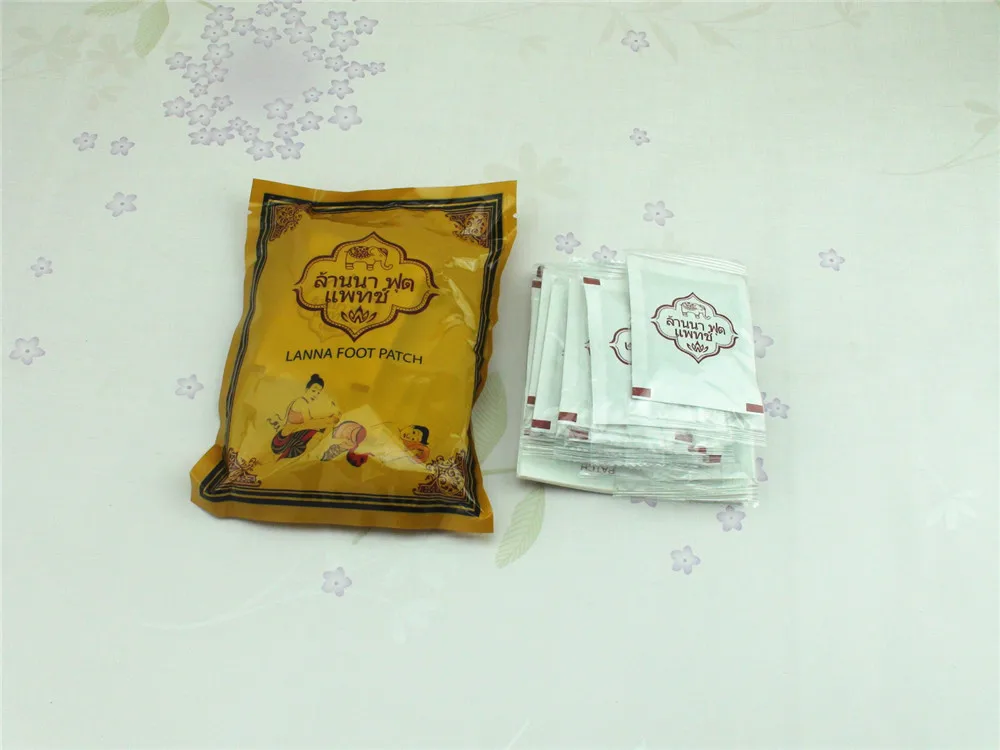 10 шт./пакет Таиланд Ланна Детокс коврик для ног пластырь бамбук помощь сон уход за