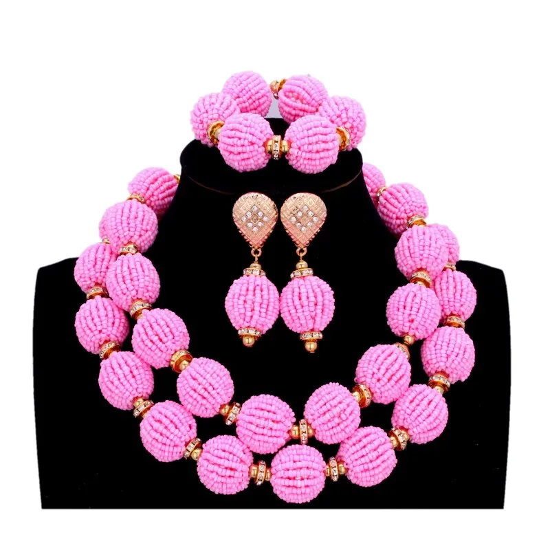 

4UJewelry Necklace Set of Beads Gold and Black Balls Wedding Jewelry Sets For Brides Costume Choker Bridal Jewellery Set 2018