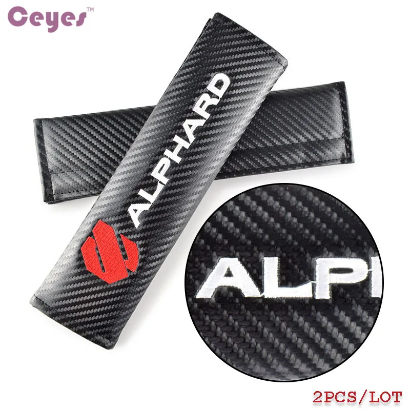 Ceyes углеродного волокна стайлинга автомобилей чехол для Toyota Alphard Harrier Vellfire 86 на