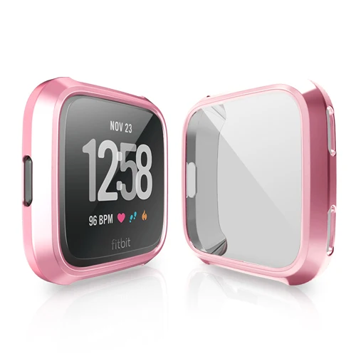 LNOP Чехол для Fitbit Versa 2/versalite ремешок для экрана протектор Силиконовый чехол все включено мягкая рамка аксессуары для часов - Цвет ремешка: rose gold