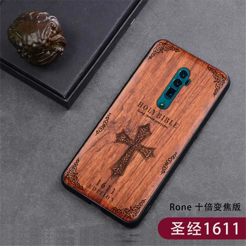 Чехол oppo Reno 10x zoom из натурального дерева funda oppo reno 10x zoom Rosewood TPU противоударный чехол-накладка для телефона reno 10x zoom