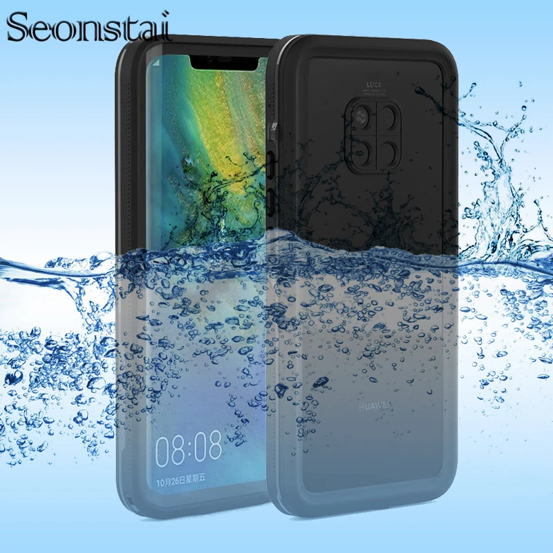 

For Huawei Mate 20 Pro Waterproof Sealed Case IP68 Diving Swim Proof Dustproof Cases for Huawei P30 P30Pro Outdoor Sport Cover