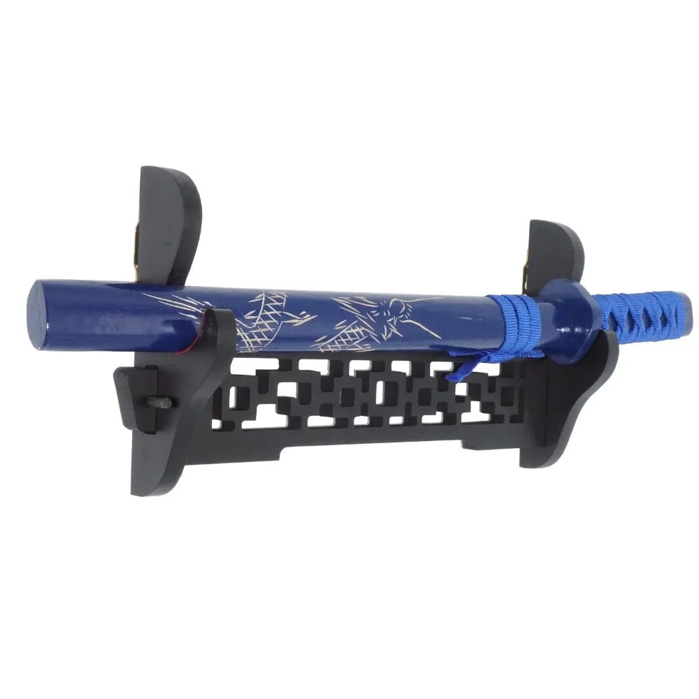 velvet padded hollow sword holder wall mount samurai sword katana wakizashi display holder stand bracket hanger 1 tier free global shipping