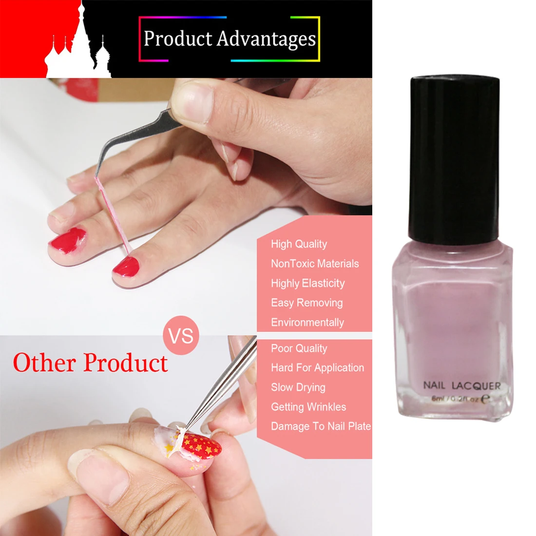 Латексный жидкий антипереливающийся Отшелушивающий лак для ногтей защиты кожи