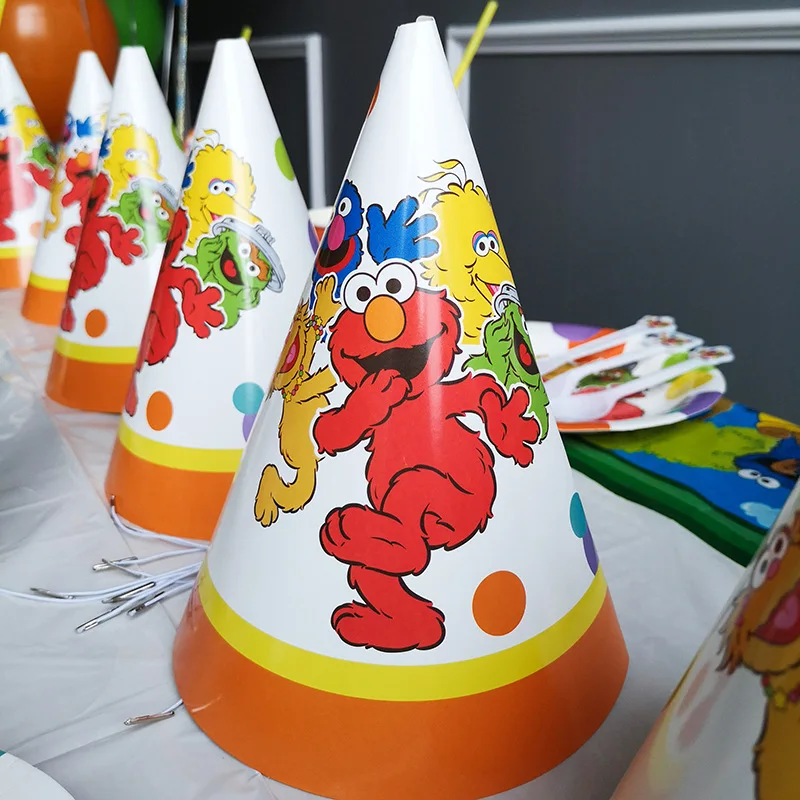 

Seasame Street Party Decoration Elmo Disposable Tableware Set Paper Plate/Cup/Napkins/Tablecloth Kid Birthday Party Supplies