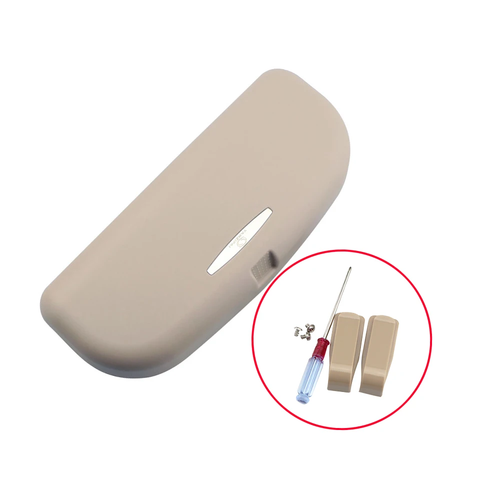 Common Double Beige Автомобильный держатель для очков, чехол коробка держатель для карт для Volkswagen VW Polo Golf 3 4 5 6 7 Jetta MK5 MK6 5 6 Tiguan CC Passat B5 B6 B7 B8 - Название цвета: Common Double Beige