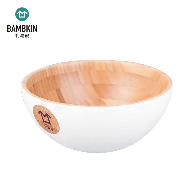 5 &quot/8&quot большие белые Натуральные Бамбуковые сервировочные миски для фруктовых