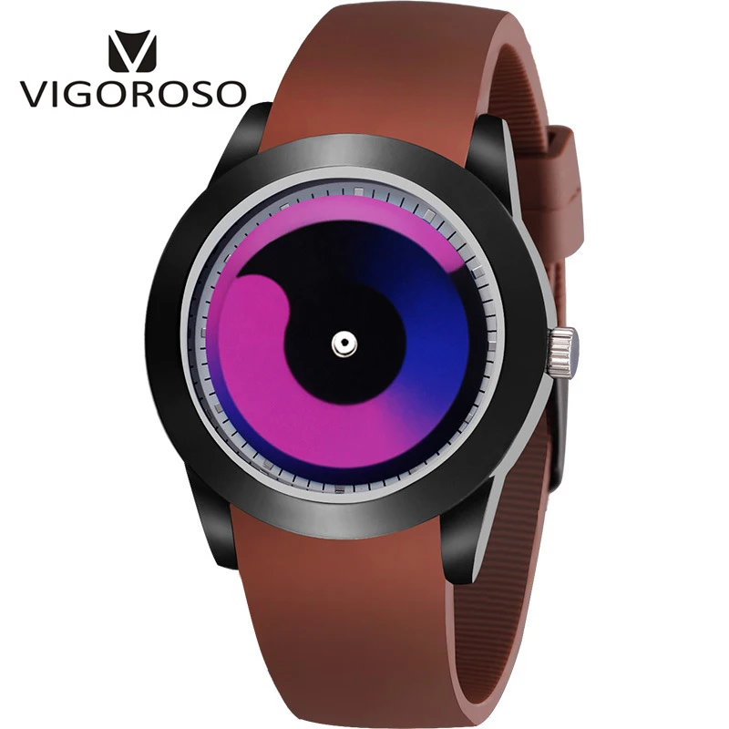 Модные брендовые наручные часы VIGOROSO крутые креативные Дизайнерские мужские и